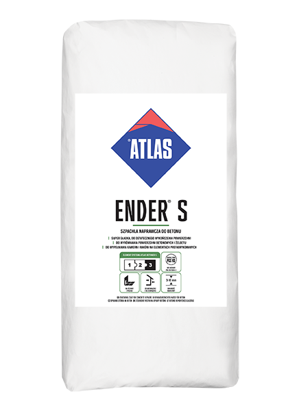 ATLAS ENDER S – Spachtelschicht im System ATLAS BETONER S (3-10 mm) | 25 kg