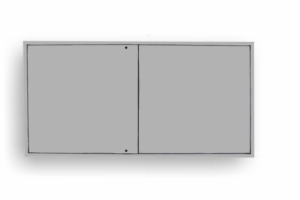 KB-BLOK Edelstahl-Revisionsklappe 605 × 1205 mm – geschlossen für Elektro-/Versorgungszähler