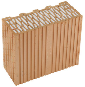 HELUZ FAMILY 30-1/2 2in1 Plan – Wärmedämmender Mauerziegel für Außenwände, 125 x 300 x 249 mm