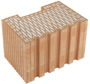 HELUZ FAMILY 38-K 2in1 Plan – Wärmedämmender Mauerziegel für Außenwände, 247 x 380 x 249 mm