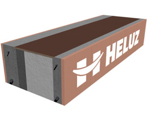 HELUZ FAMILY 3in1 Tragender Sturz 440 x 245 x 1250 mm – Wärmegedämmter Ziegelsturz für Außenwände