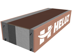 HELUZ FAMILY 3in1 Tragender Sturz 500 x 245 x 1250 mm – Wärmegedämmter Ziegelsturz für Außenwände