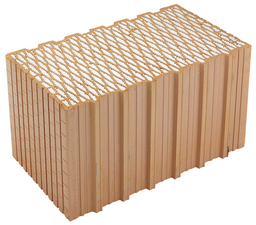 HELUZ FAMILY 44 2in1 Plan – Wärmedämmender Mauerziegel für Außenwände, 247 x 440 x 249 mm