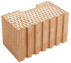 HELUZ FAMILY 44-K 2in1 Plan – Wärmedämmender Mauerziegel für Außenwände, 247 x 440 x 249 mm