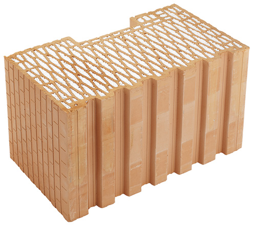 HELUZ FAMILY 44-K 2in1 Plan – Wärmedämmender Mauerziegel für Außenwände, 247 x 440 x 249 mm