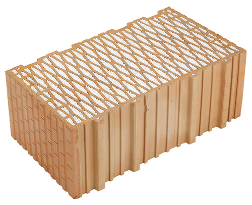 HELUZ FAMILY 44-N 2in1 Plan – Wärmedämmender Mauerziegel für Außenwände, 247 x 440 x 166 mm