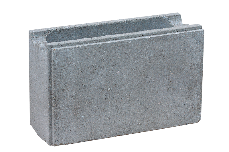 KB-BLOK Lidovka glatt – Beton-Hohlblock für Zaun- und Sichtschutzmauern