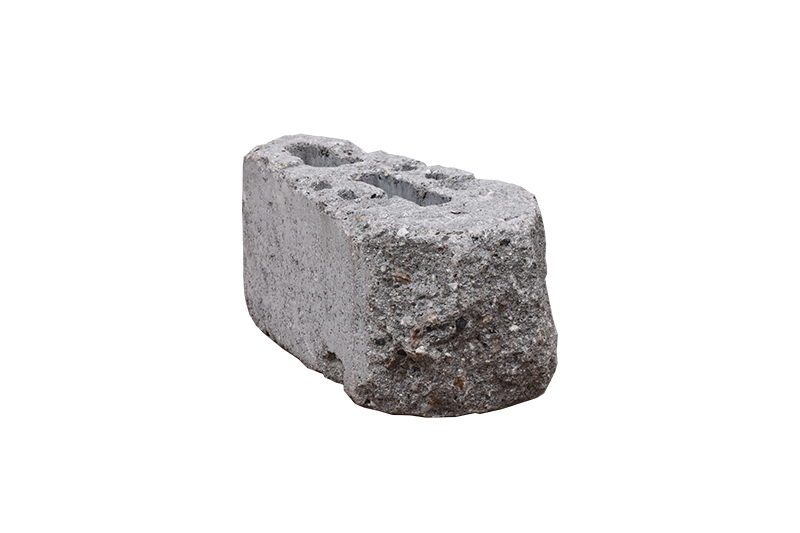 KB-BLOK GEOSTONE miniBENT 1/6 GRIND – gespaltener Sechstel-Stützmauerstein mit plastischer GRIND-Sichtseite