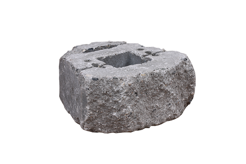 KB-BLOK GEOSTONE miniBENT GRIND – gespaltener Stützmauerstein mit plastischer GRIND-Sichtseite