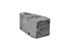 KB-BLOK GEOSTONE miniFLAT 1/6 – gespaltener Sechstel-Stützmauerstein für kleine Radien