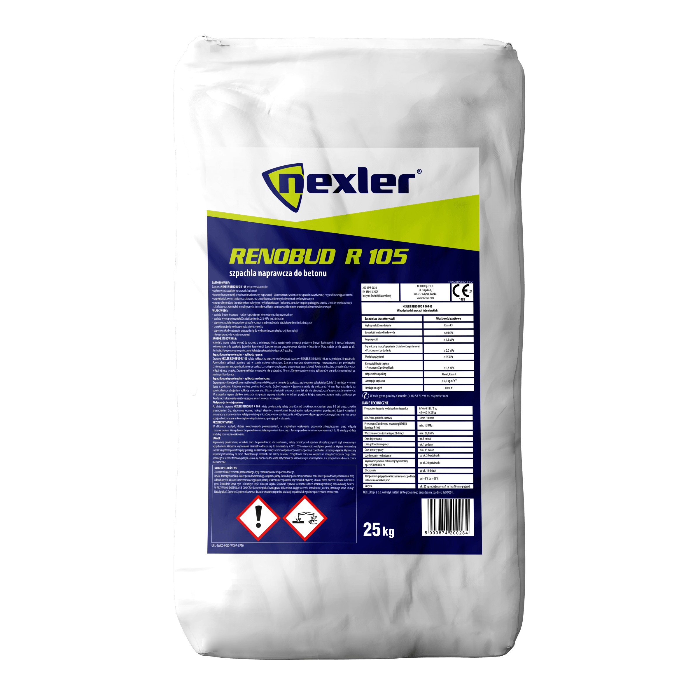 NEXLER RENOBUD R 105 Betonreparaturmörtel, 25-kg-Sack
