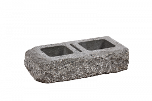 KB-BLOK KB 5-21 B90 RUSTIK – zweiseitig eckgespaltener teilbarer Rustik-Beton-Mauerstein in 90 mm Höhe für Mauer-, Zaun- und Pfeilerbau