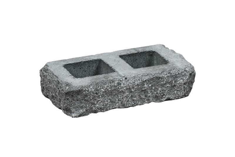 KB-BLOK KB 9-21 B90 RUSTIK – dreiseitig gespaltener Rustik-Beton-Pfeilerstein in 90 mm Höhe