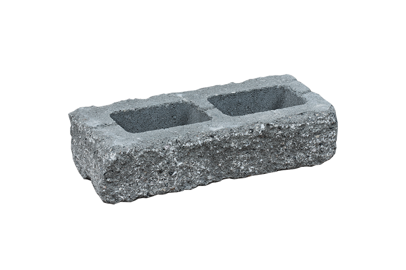 KB-BLOK KB 11-21 B90 RUSTIK – dreiseitig gespaltener teilbarer Rustik-Beton-Endstein in 90 mm Höhe