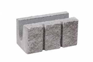 KB-BLOK KB 101-21 D – gespaltener Beton-Ringstein mit Profil D für 200-mm-Mauerwerk