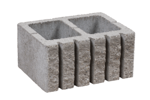 KB-BLOK KB 1-31 E – einseitig gespaltener teilbarer Beton-Mauerstein mit Profil E