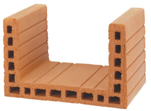 HELUZ Rostziegel U-36,5 – Bauteil für keramische Ziegeldecken, 240 x 365 x 238 mm