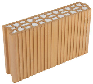 HELUZ Rostziegel 8/23 2in1 Plan – Wärmedämmender Rostziegel für keramische Ziegeldecken, 375 x 80 x 229 mm