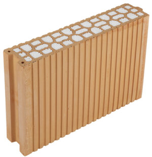 HELUZ Rostziegel 8/25 2in1 Plan – Wärmedämmender Rostziegel für keramische Ziegeldecken, 375 x 80 x 249 mm
